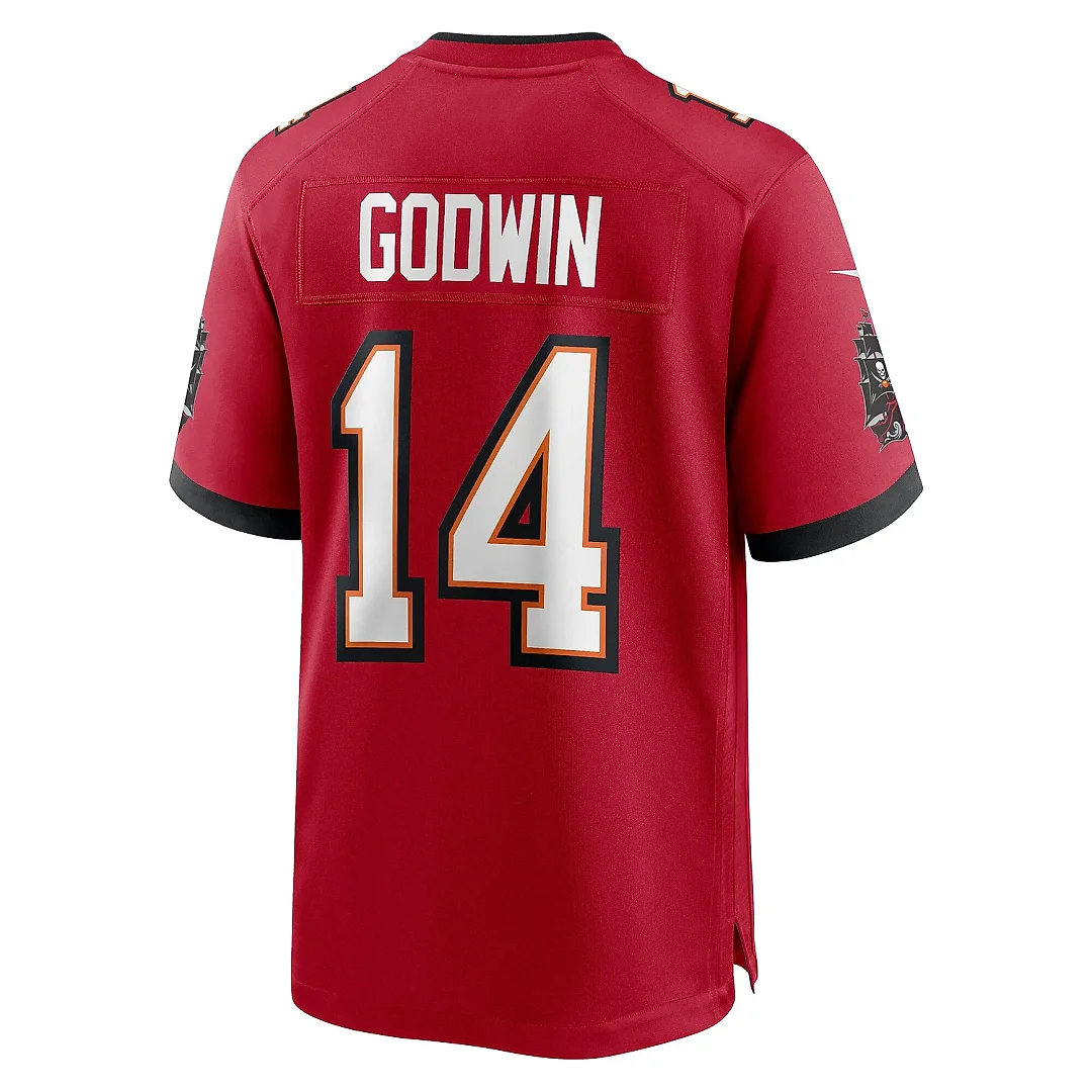Zennovawear Men's Tampa Bay Buccaneers Chris Godwin Red Game Jersey