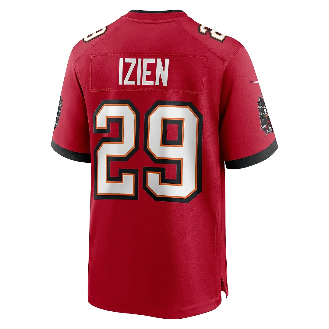 Zennovawear Men's Tampa Bay Buccaneers Christian Izien Red Game Jersey