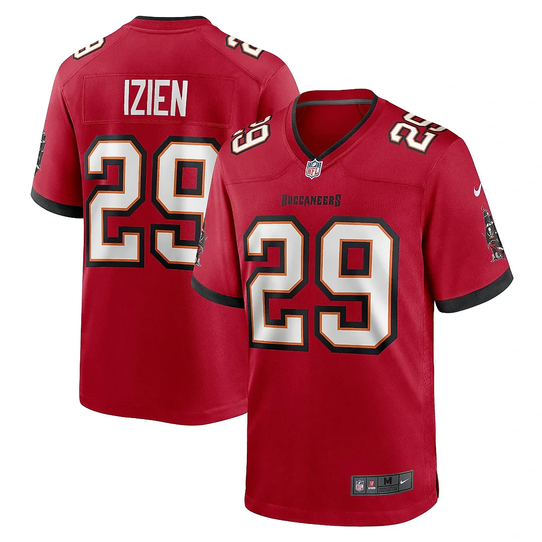 Zennovawear Men's Tampa Bay Buccaneers Christian Izien Red Game Jersey