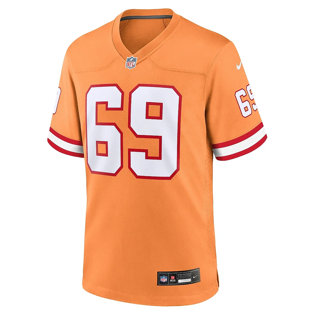 Zennovawear Men's Tampa Bay Buccaneers Cody Mauch Orange Throwback Game Jersey
