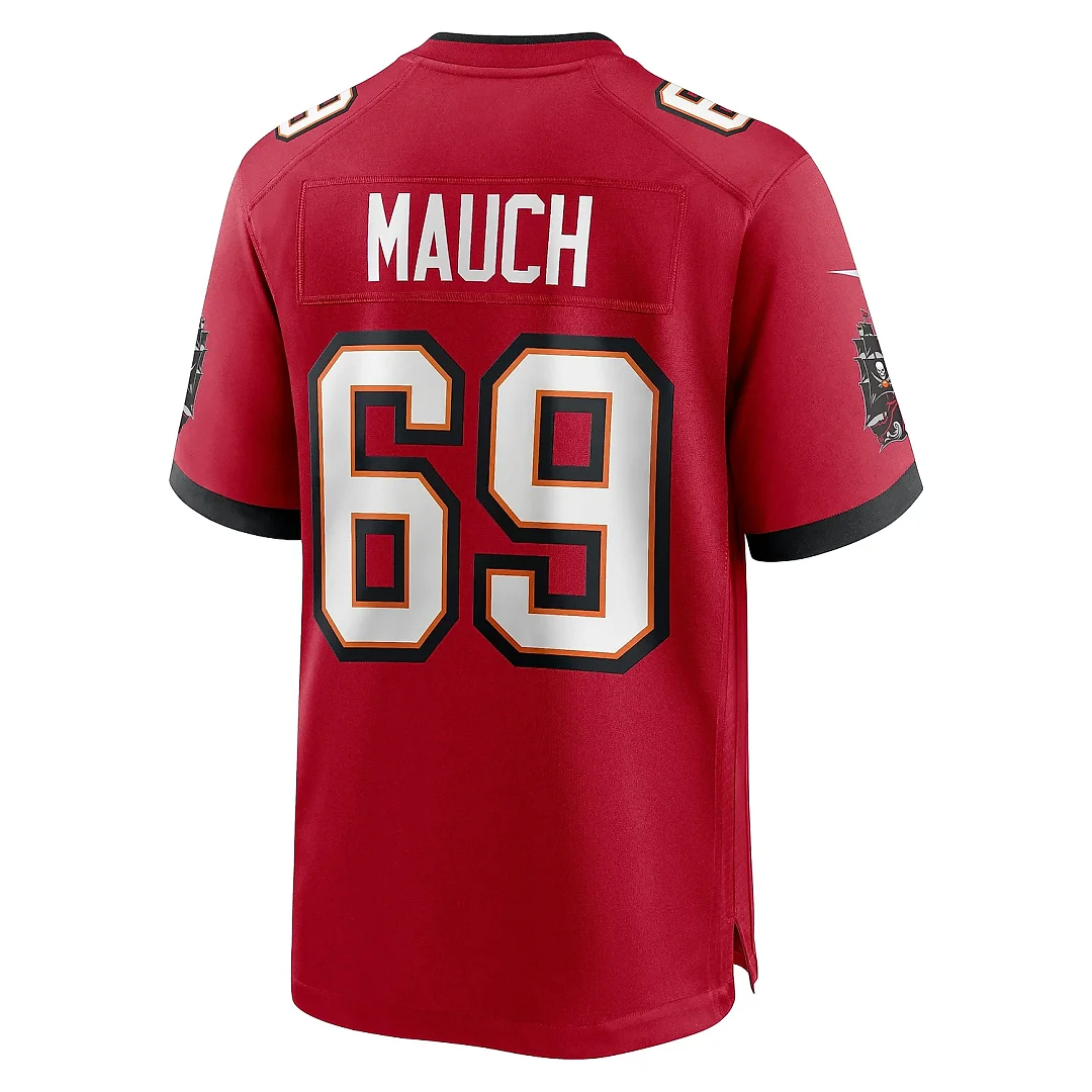 Zennovawear Men's Tampa Bay Buccaneers Cody Mauch Red Game Jersey