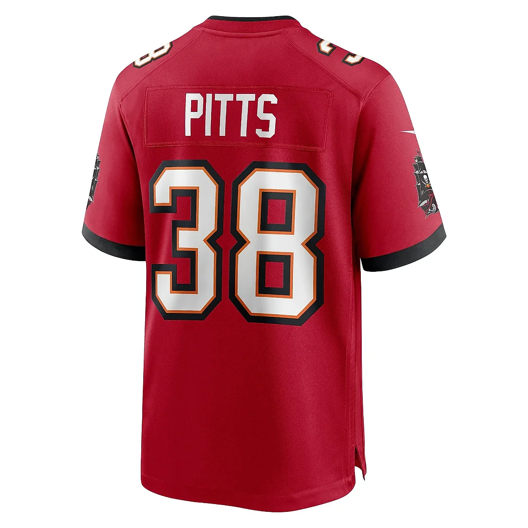 Zennovawear Men's Tampa Bay Buccaneers Derrek Pitts Red Game Jersey