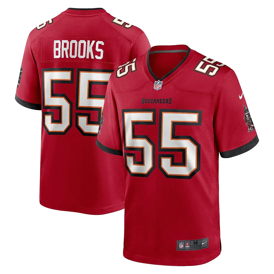 Zennovawear Men's Tampa Bay Buccaneers Derrick Brooks Red Retired Player Game Jersey