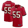 Zennovawear Men's Tampa Bay Buccaneers Derrick Brooks Red Retired Player Game Jersey