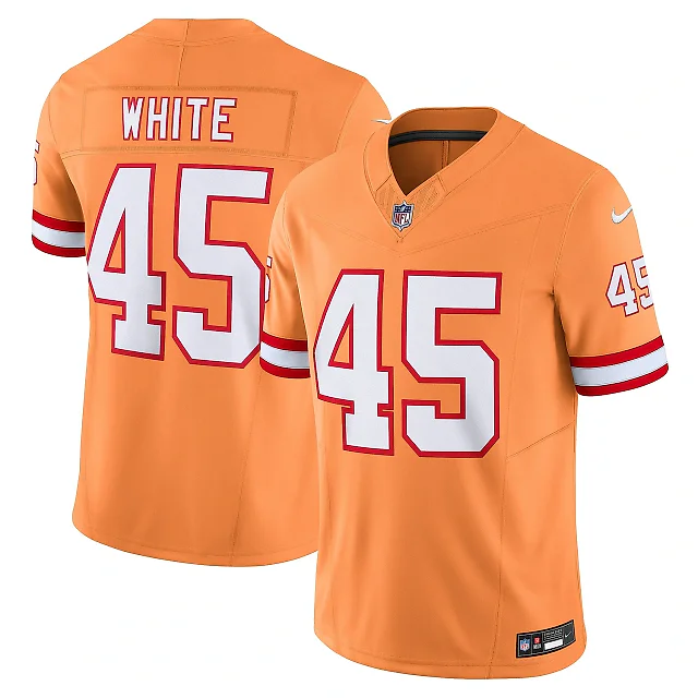 Zennovawear Men's Tampa Bay Buccaneers Devin White Orange Vapor F.U.S.E. Limited Jersey