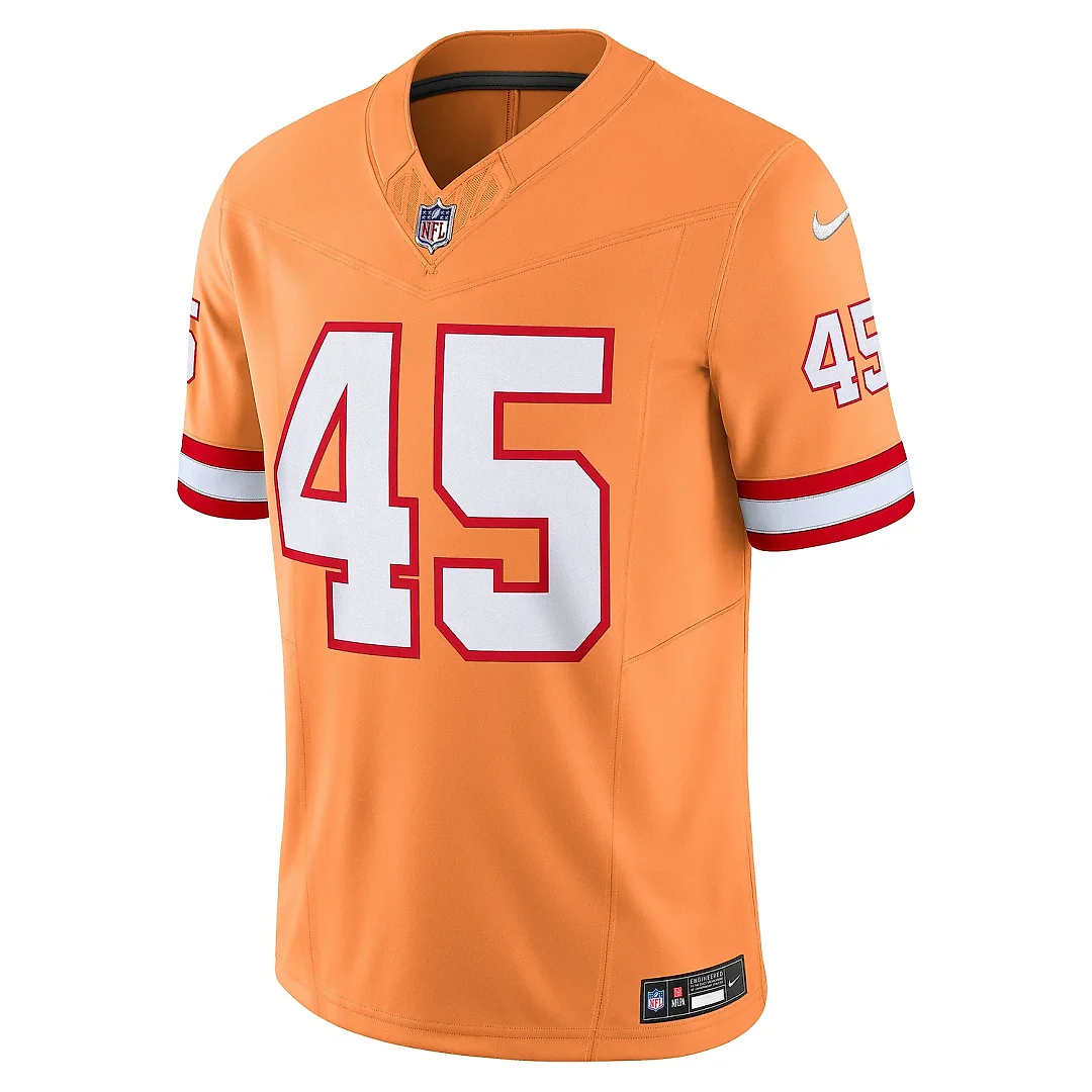 Zennovawear Men's Tampa Bay Buccaneers Devin White Orange Vapor F.U.S.E. Limited Jersey