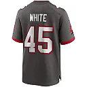 Zennovawear Men's Tampa Bay Buccaneers Devin White Pewter Game Jersey