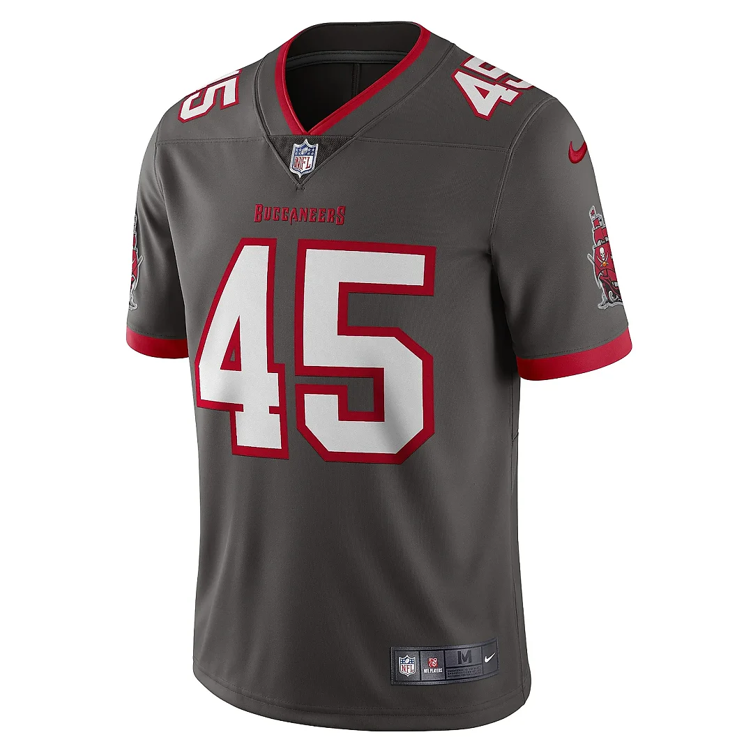 Zennovawear Men's Tampa Bay Buccaneers Devin White Pewter Vapor Limited Jersey