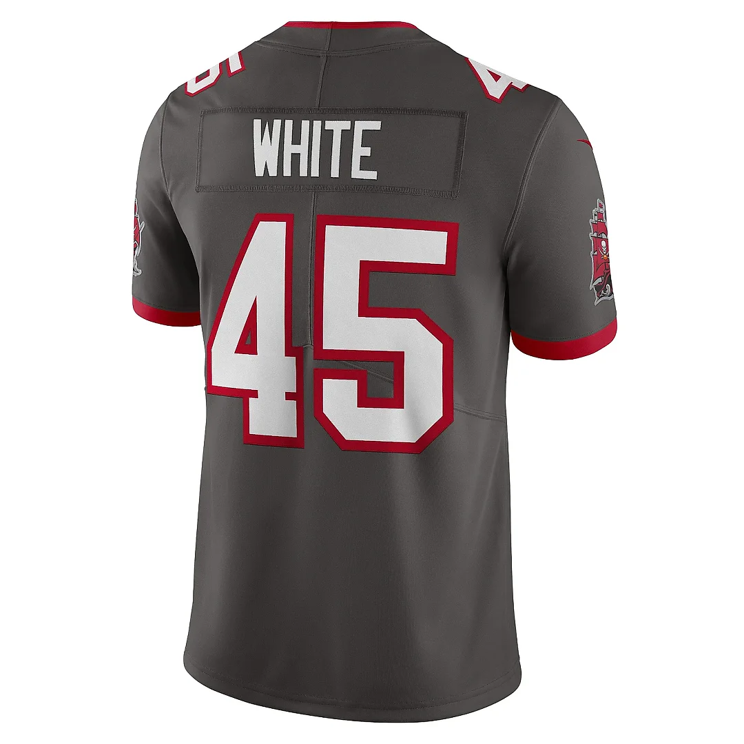 Zennovawear Men's Tampa Bay Buccaneers Devin White Pewter Vapor Limited Jersey