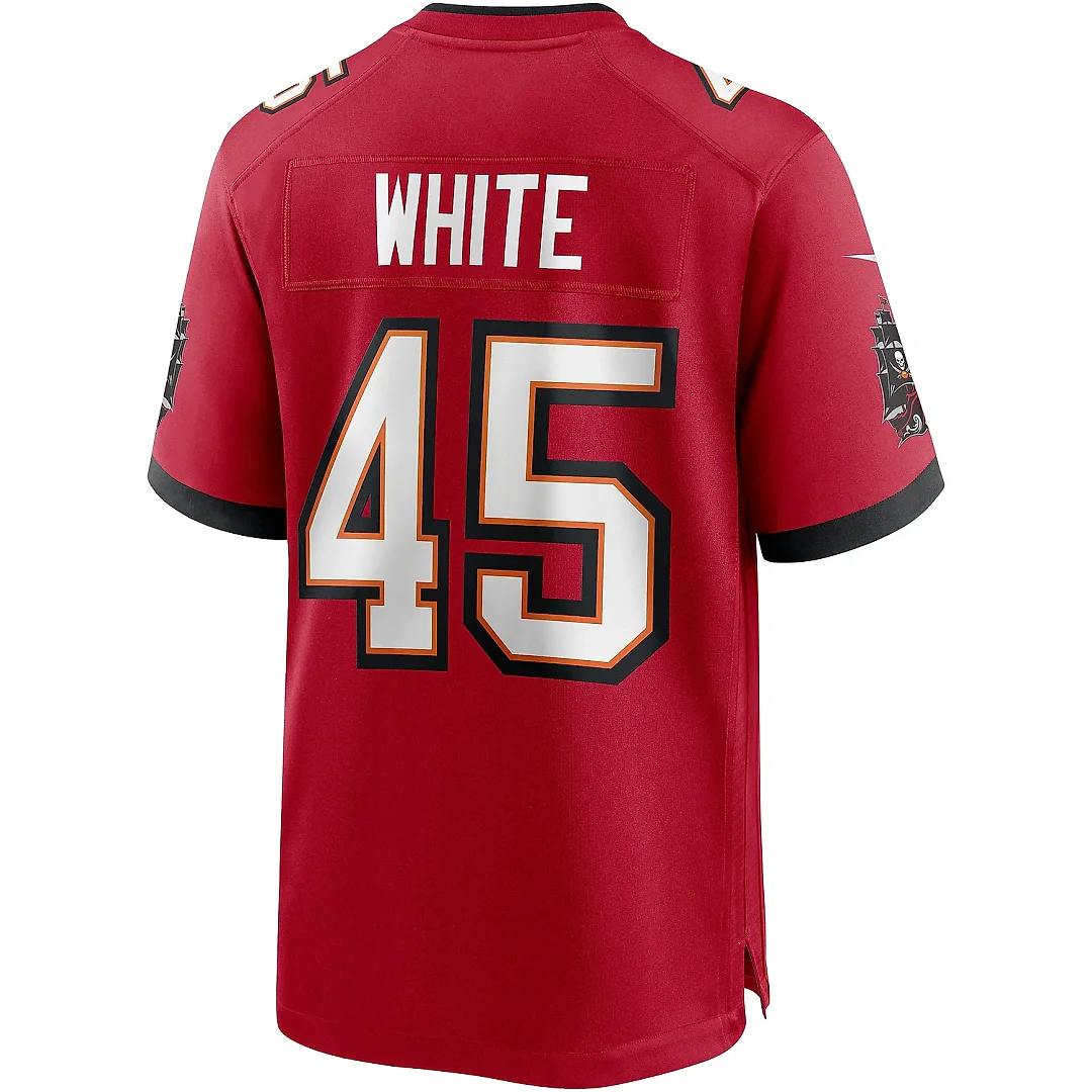Zennovawear Men's Tampa Bay Buccaneers Devin White Red Player Game Jersey