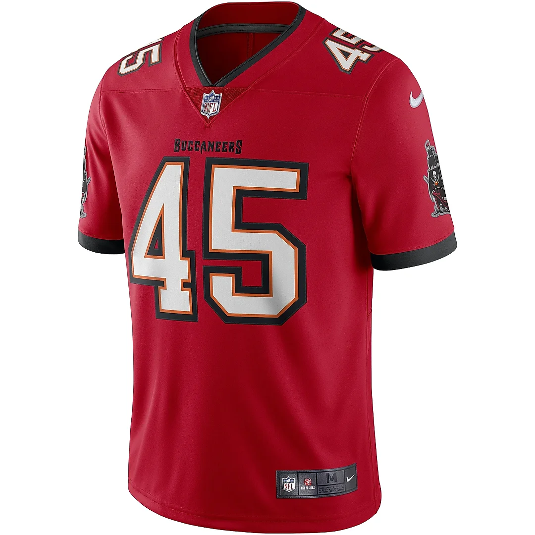 Zennovawear Men's Tampa Bay Buccaneers Devin White Red Vapor Limited Jersey