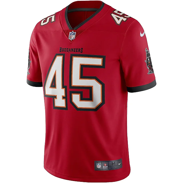 Zennovawear Men's Tampa Bay Buccaneers Devin White Red Vapor Limited Jersey