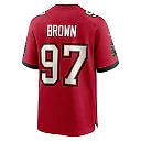 Zennovawear Men's Tampa Bay Buccaneers Earnest Brown IV Red Game Jersey