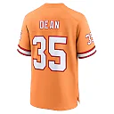 Zennovawear Men's Tampa Bay Buccaneers Jamel Dean Orange Throwback Game Jersey