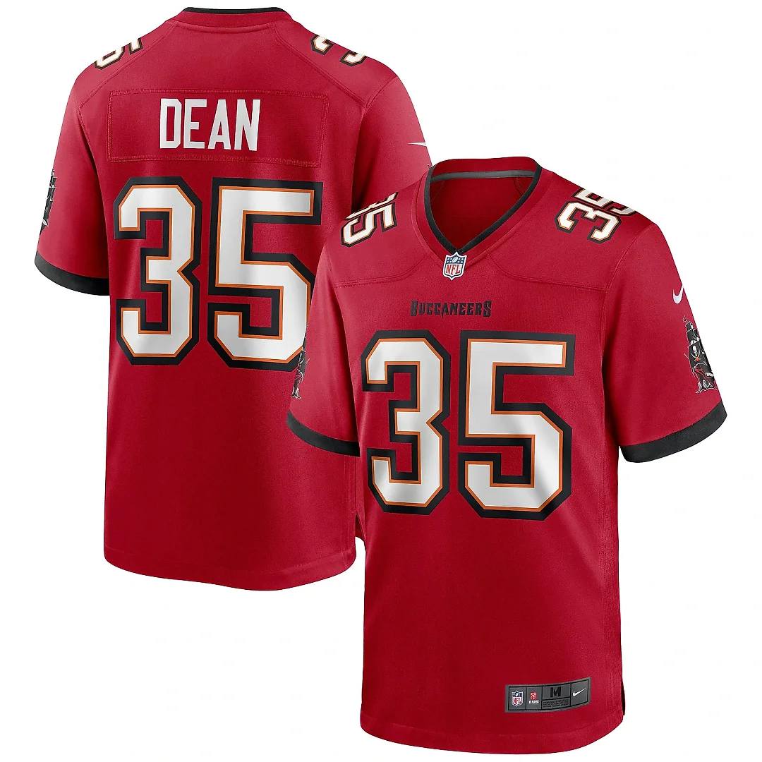 Zennovawear Men's Tampa Bay Buccaneers Jamel Dean Red Game Jersey