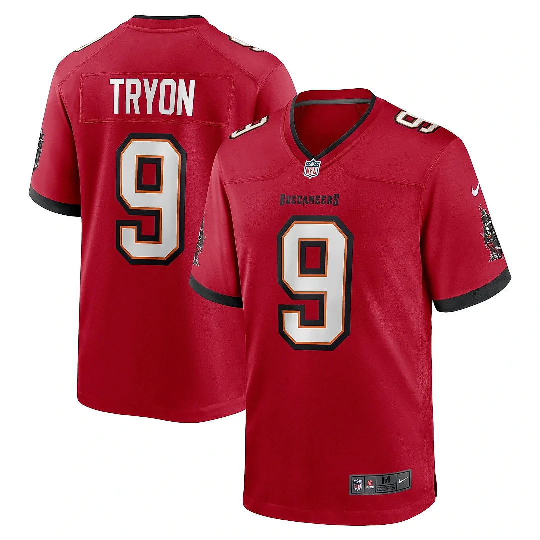 Zennovawear Men's Tampa Bay Buccaneers Joe Tryon Red Game Jersey