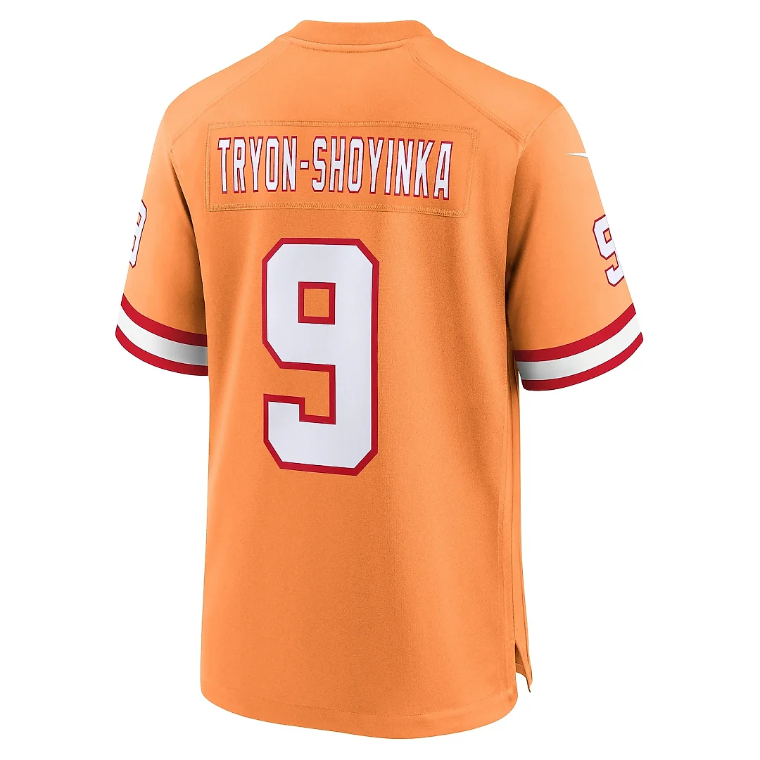 Zennovawear Men's Tampa Bay Buccaneers Joe Tryon-Shoyinka Orange Throwback Game Jersey