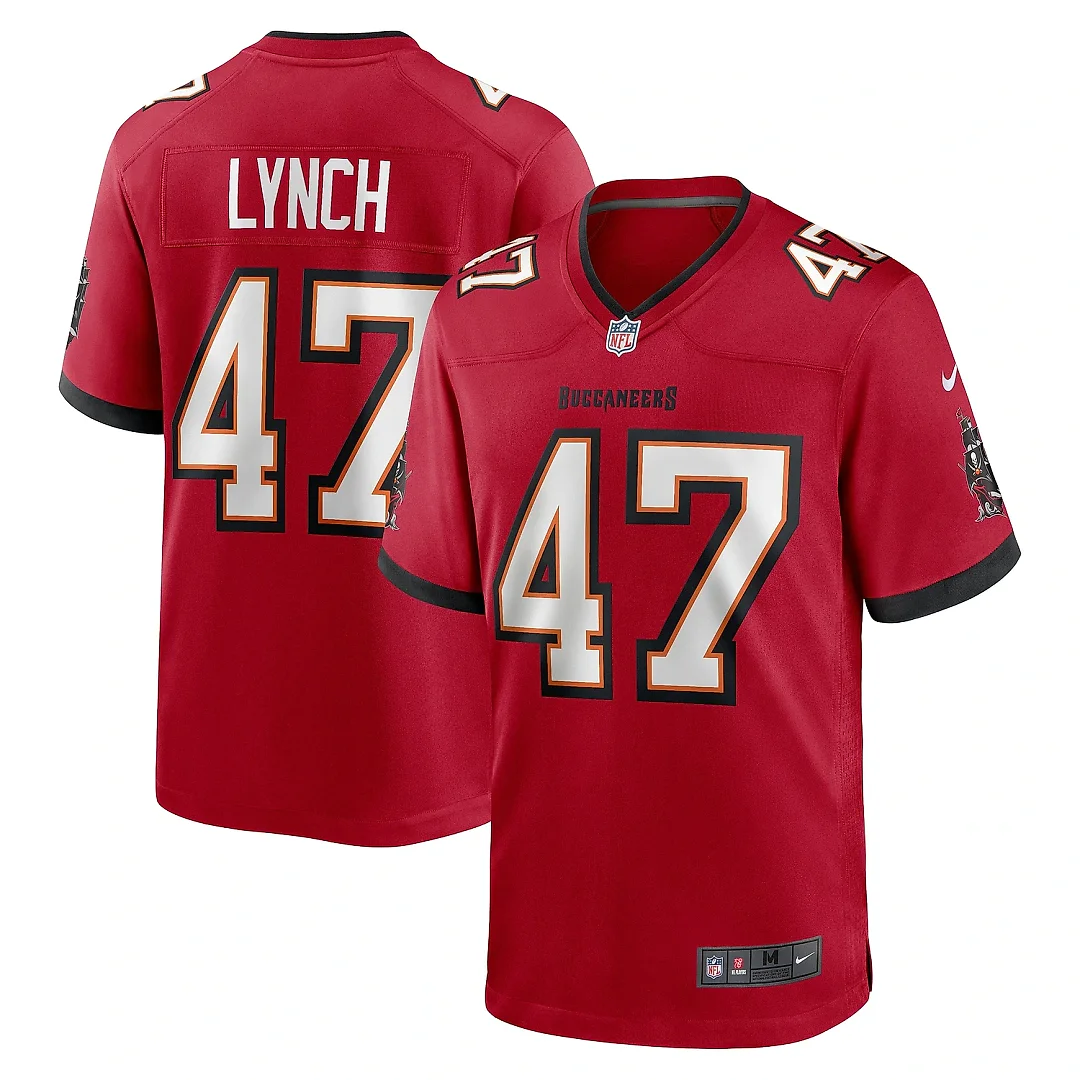Zennovawear Men's Tampa Bay Buccaneers John Lynch Red Retired Player Game Jersey