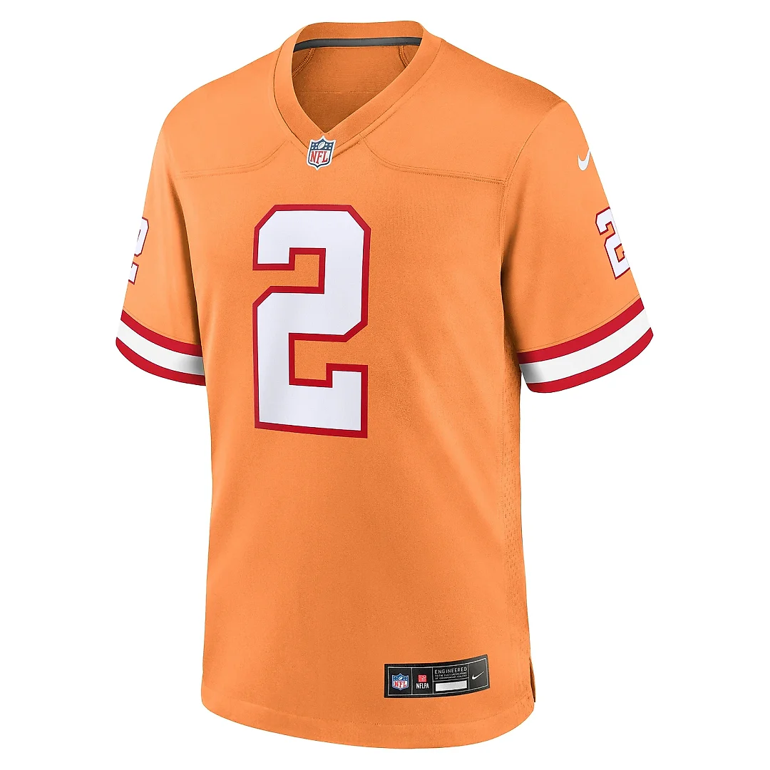 Zennovawear Men's Tampa Bay Buccaneers Kyle Trask Orange Throwback Game Jersey