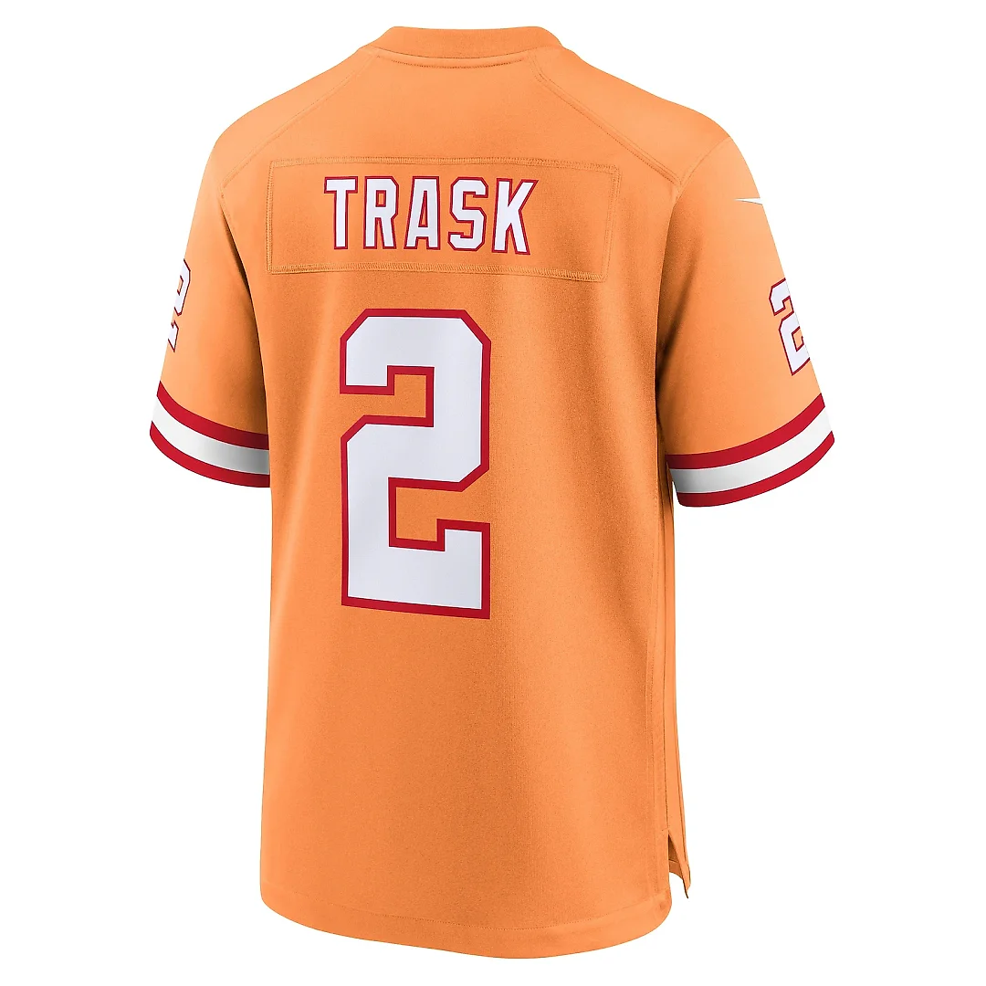 Zennovawear Men's Tampa Bay Buccaneers Kyle Trask Orange Throwback Game Jersey