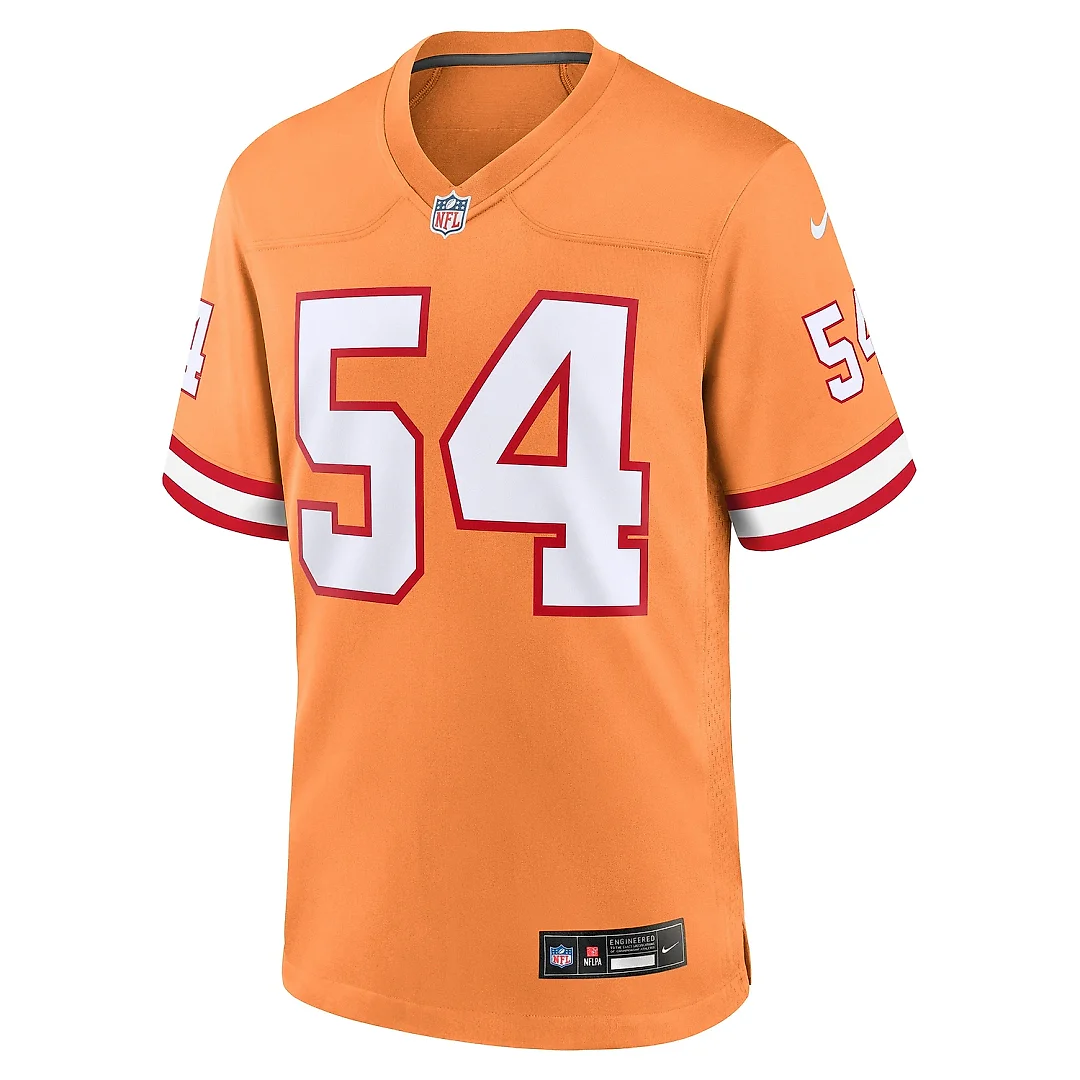 Zennovawear Men's Tampa Bay Buccaneers Lavonte David Orange Throwback Game Jersey