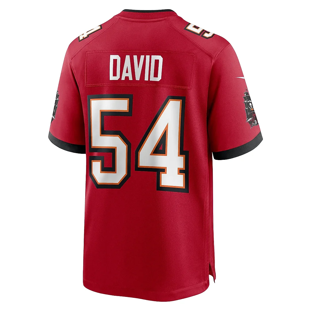 Zennovawear Men's Tampa Bay Buccaneers Lavonte David Red Game Jersey