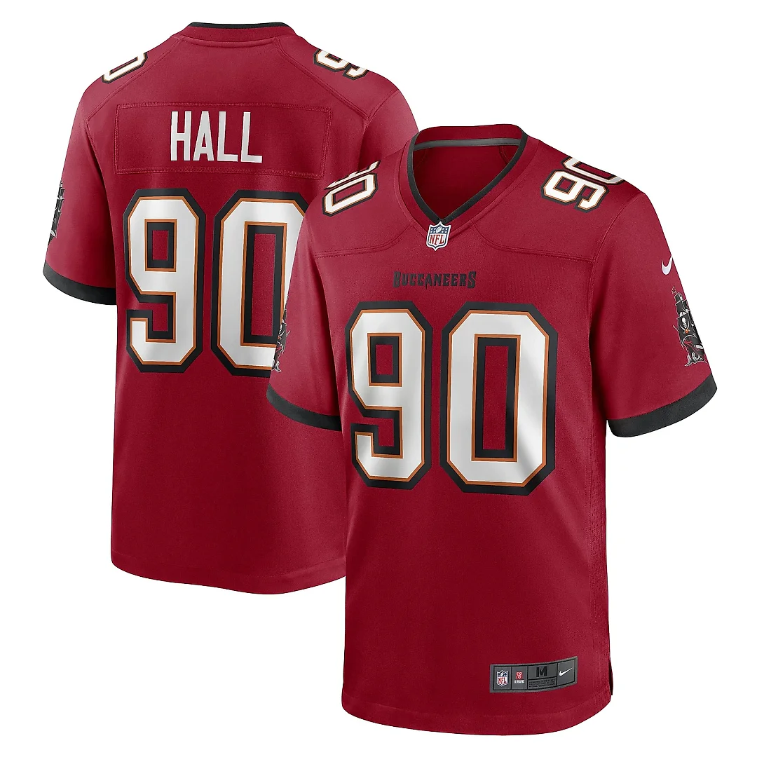 Zennovawear Men's Tampa Bay Buccaneers Logan Hall Red Game Player Jersey