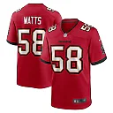 Zennovawear Men's Tampa Bay Buccaneers Markees Watts Red Game Jersey