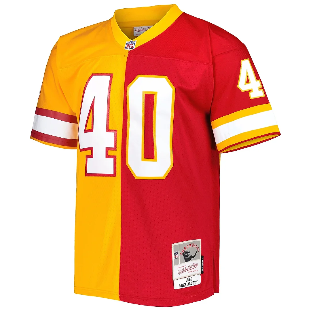Zennovawear Men's Tampa Bay Buccaneers Mike Alstott Mitchell & Ness Orange/Red 1996 Split Legacy Jersey