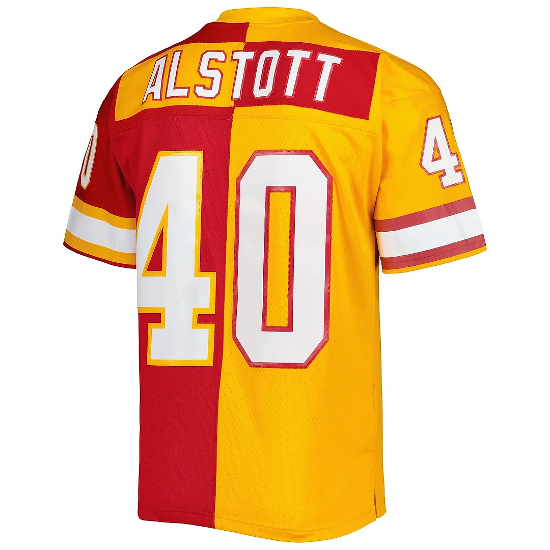 Zennovawear Men's Tampa Bay Buccaneers Mike Alstott Mitchell & Ness Orange/Red 1996 Split Legacy Jersey