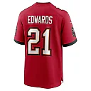 Zennovawear Men's Tampa Bay Buccaneers Mike Edwards Red Game Jersey