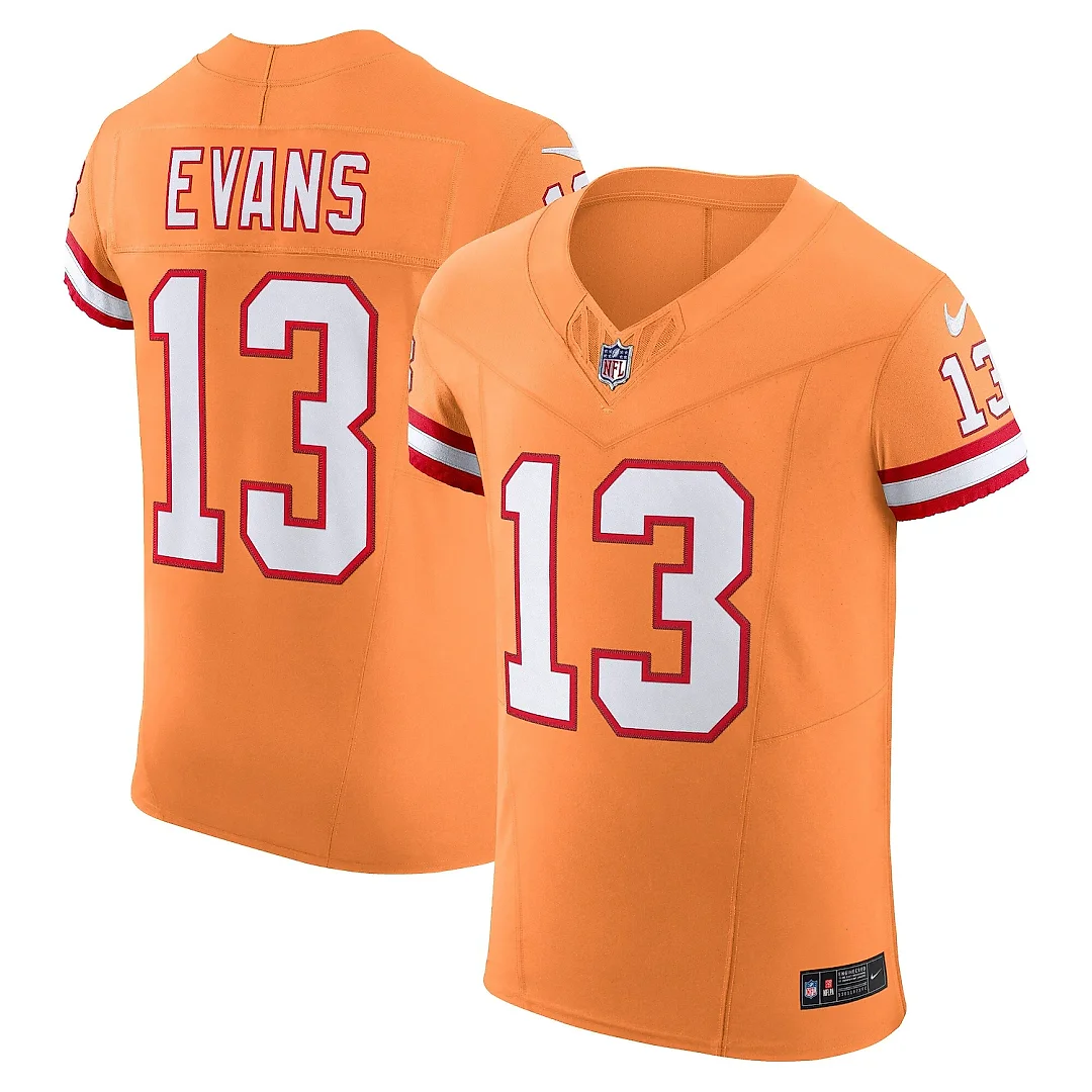 Zennovawear Men's Tampa Bay Buccaneers Mike Evans Orange Alternate Vapor F.U.S.E. Elite Jersey