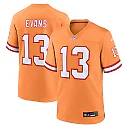 Zennovawear Men's Tampa Bay Buccaneers Mike Evans Orange Throwback Game Jersey