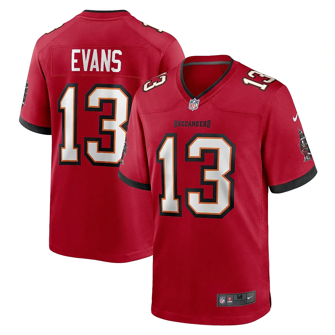 Zennovawear Men's Tampa Bay Buccaneers Mike Evans Red Game Jersey