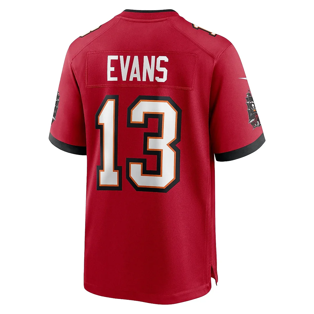Zennovawear Men's Tampa Bay Buccaneers Mike Evans Red Game Jersey