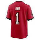 Zennovawear Men's Tampa Bay Buccaneers Number 1 Dad Red Game Jersey