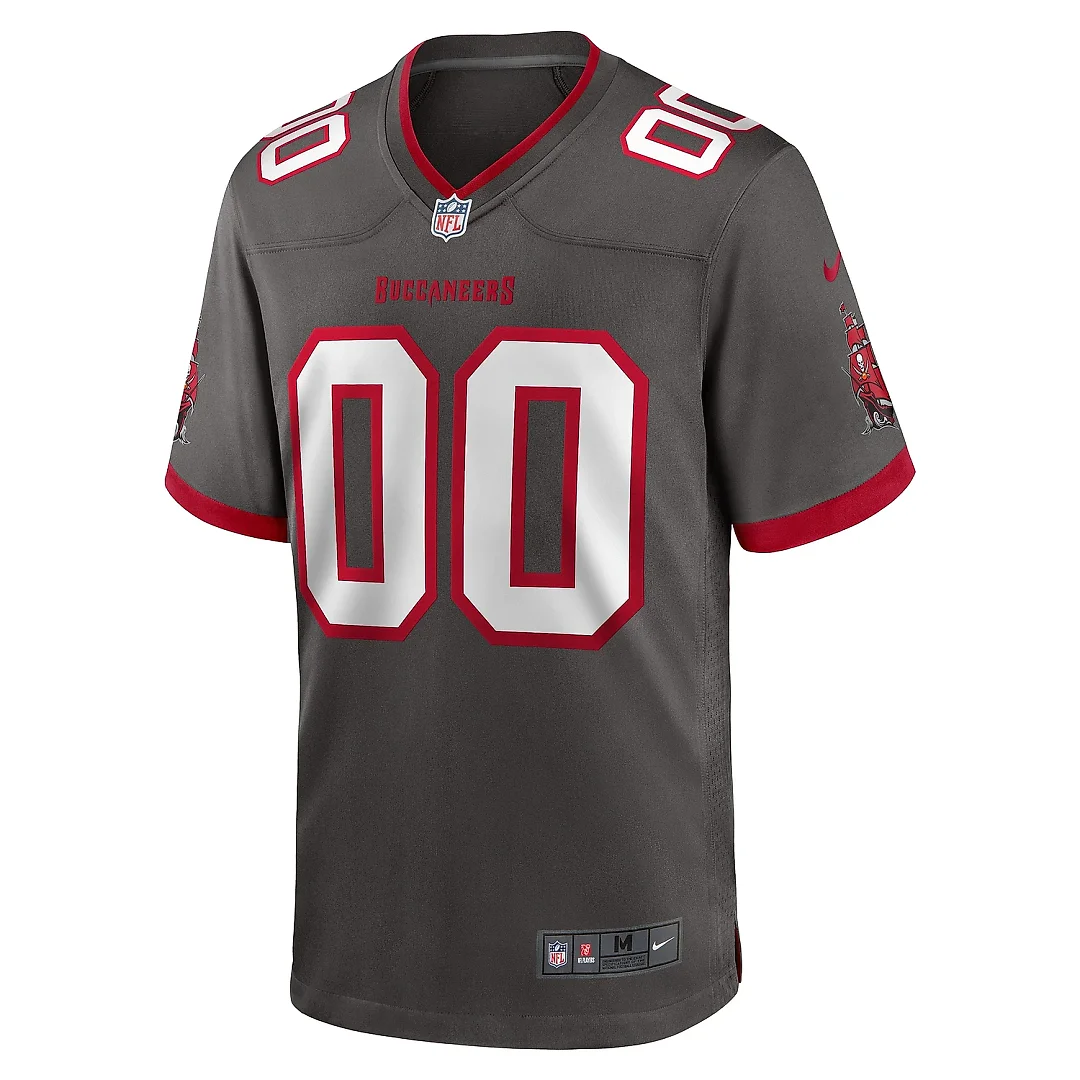 Zennovawear Men's Tampa Bay Buccaneers Pewter Alternate Custom Game Jersey