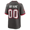 Zennovawear Men's Tampa Bay Buccaneers Pewter Alternate Custom Game Jersey