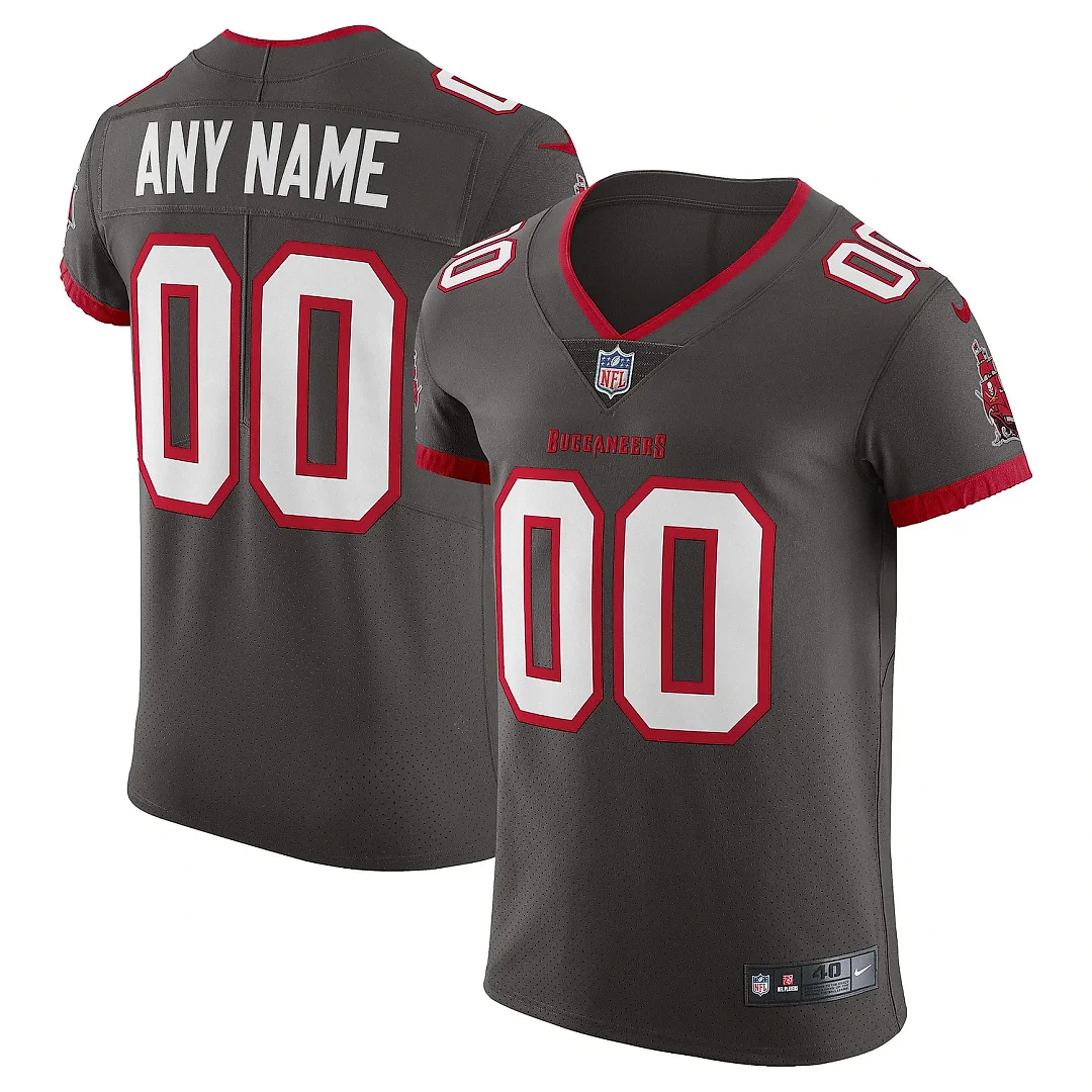 Zennovawear Men's Tampa Bay Buccaneers Pewter Vapor Untouchable Elite Custom Alternate Jersey