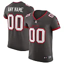 Zennovawear Men's Tampa Bay Buccaneers Pewter Vapor Untouchable Elite Custom Alternate Jersey