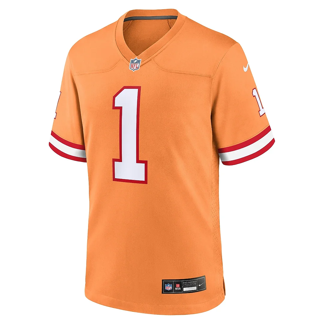 Zennovawear Men's Tampa Bay Buccaneers Rachaad White Orange Throwback Game Jersey