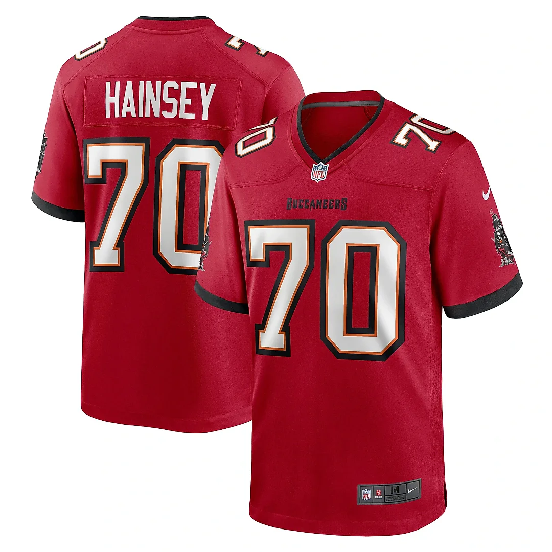Zennovawear Men's Tampa Bay Buccaneers Robert Hainsey Red Game Jersey