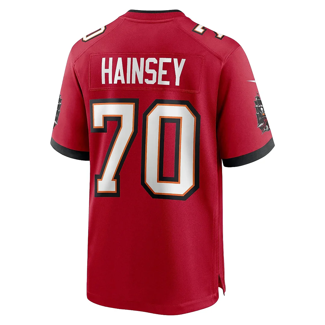 Zennovawear Men's Tampa Bay Buccaneers Robert Hainsey Red Game Jersey