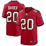Zennovawear Men's Tampa Bay Buccaneers Ronde Barber Red Game Retired Player Jersey