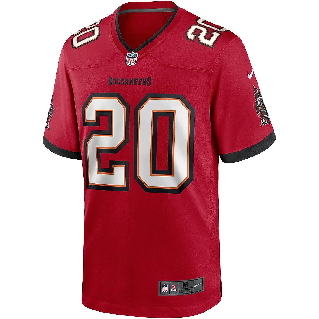 Zennovawear Men's Tampa Bay Buccaneers Ronde Barber Red Game Retired Player Jersey