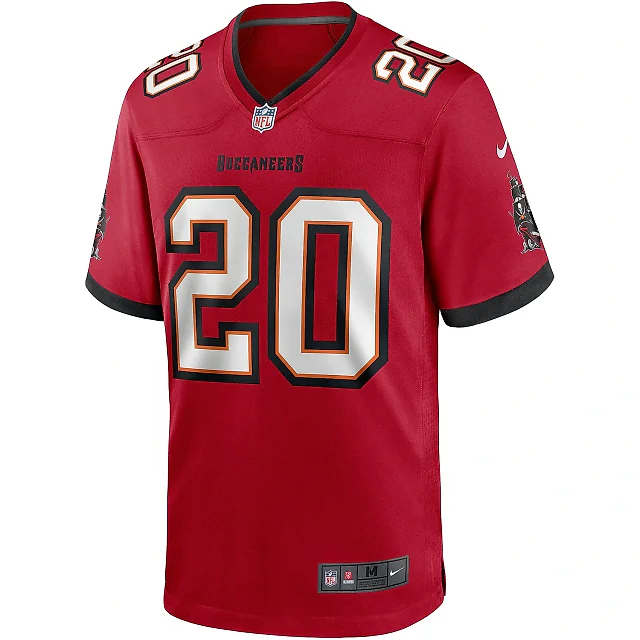 Zennovawear Men's Tampa Bay Buccaneers Ronde Barber Red Game Retired Player Jersey