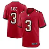 Zennovawear Men's Tampa Bay Buccaneers Russell Gage Red Game Jersey