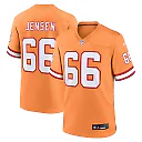 Zennovawear Men's Tampa Bay Buccaneers Ryan Jensen Orange Throwback Game Jersey