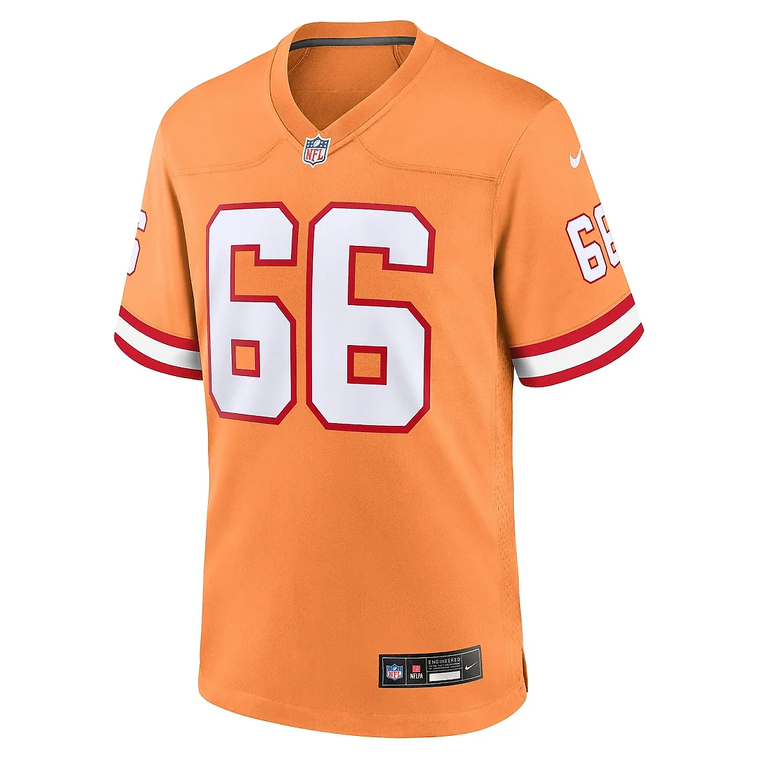 Zennovawear Men's Tampa Bay Buccaneers Ryan Jensen Orange Throwback Game Jersey
