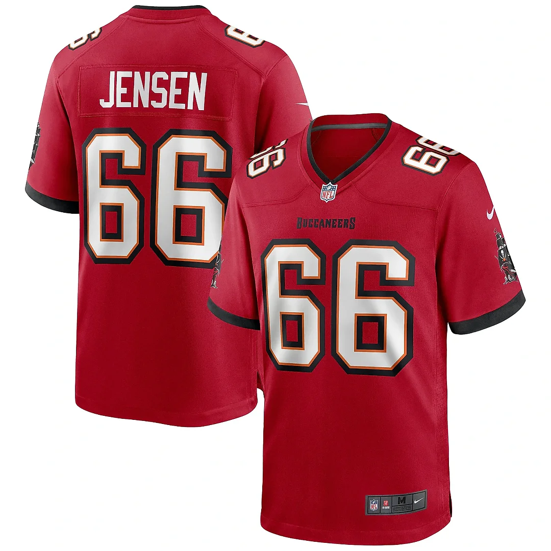 Zennovawear Men's Tampa Bay Buccaneers Ryan Jensen Red Game Jersey